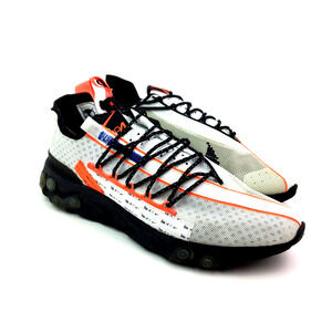 Nike React ISPA Mens Size 13 Ghost Aqua Grey Black Orange Running Sneaker Shoes